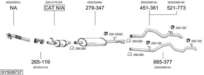 Výfukový systém BOSAL SYS08737