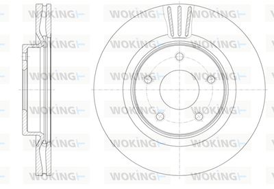 Тормозной диск WOKING D61533.10 для NISSAN (DFAC) TEANA