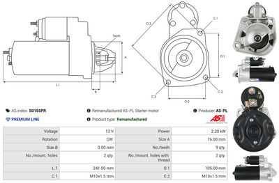 STARTER AS-PL S0155PR 4