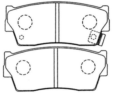 Комплект тормозных колодок, дисковый тормоз ASVA AKD-9298 для GEO TRACKER