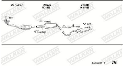 Изпускателна система WALKER SEK031114