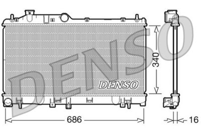 Радиатор, охлаждение двигателя DENSO DRM36007 для SUBARU OUTBACK