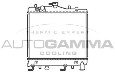 AUTOGAMMA 101431 Радиатор охлаждения двигателя  для KIA PRIDE (Киа Приде)