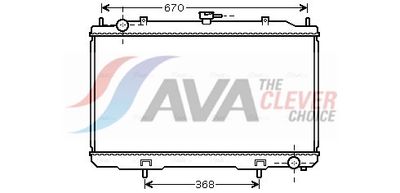 радиатор, охлаждане на двигателя AVA Clever Choice DN2324
