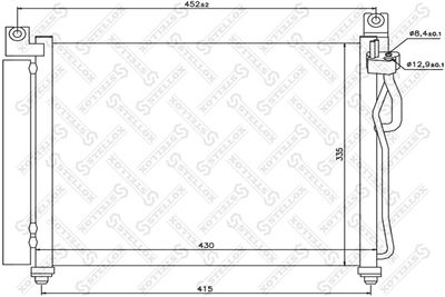 Конденсатор, кондиционер STELLOX 10-45114-SX для KIA PICANTO