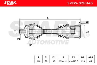 полуоска STARK SKDS-0210140
