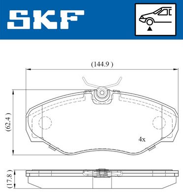 Комплект тормозных колодок, дисковый тормоз VKBP 80034