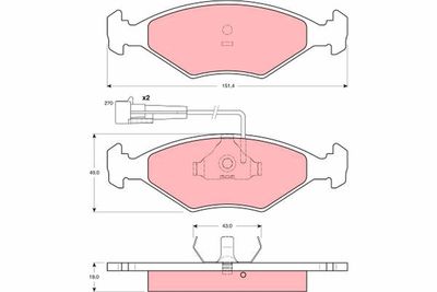 Brake Pad Set, disc brake GDB1347