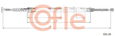 COFLE 92.631.10 Трос ручного тормоза  для FIAT BRAVO (Фиат Браво)