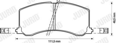 Комплект тормозных колодок, дисковый тормоз JURID 572399J для TOYOTA CELICA