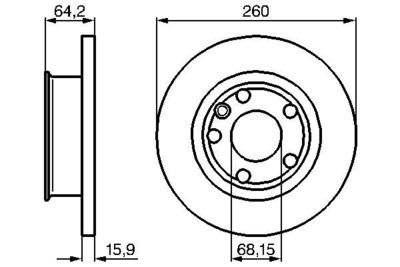 Тормозной диск BOSCH 0 986 478 547 для VW TRANSPORTER