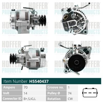 Генератор WILMINK GROUP WG2197034 для TOYOTA HILUX