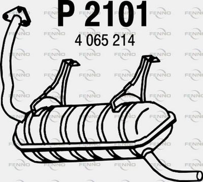Глушитель выхлопных газов конечный FENNO P2101 для FIAT 600