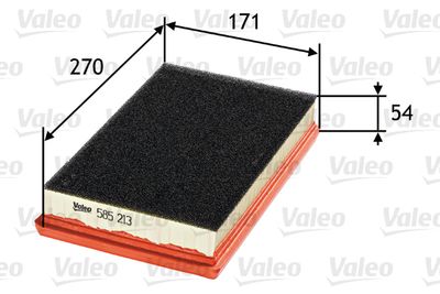 VALEO 585213 Воздушный фильтр  для FIAT STILO (Фиат Стило)