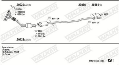 Изпускателна система WALKER MNK017816C