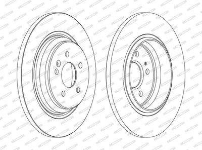 Remschijf set (2 stuks) Achter Links/Rechts