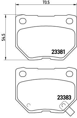 Комплект тормозных колодок, дисковый тормоз BREMBO P 56 054 для NISSAN 300ZX