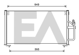 Конденсатор, кондиционер EACLIMA 30C51021 для MITSUBISHI GALANT