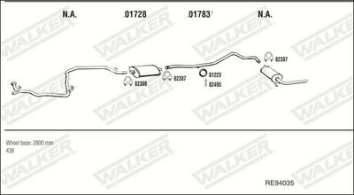 Изпускателна система WALKER RE94035