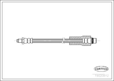 Тормозной шланг CORTECO 19020612 для RENAULT SAFRANE