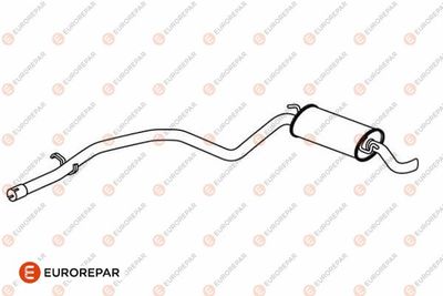 Глушитель выхлопных газов конечный EUROREPAR E12837L для FIAT SEICENTO