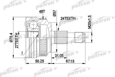 PATRON PCV1434 ШРУС 