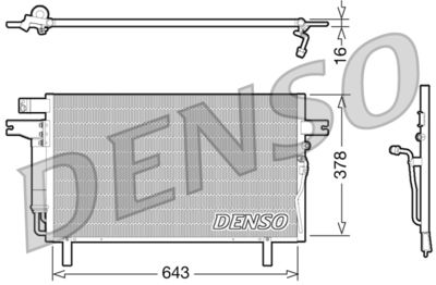DENSO DCN46016 Радіатор кондиціонера для NISSAN (Ниссан)