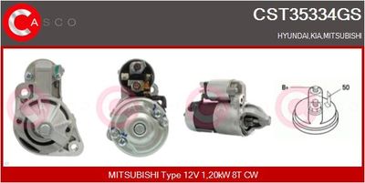 Стартер CASCO CST35334GS для MITSUBISHI 3000