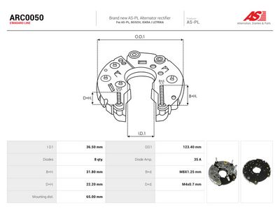 Likeretter, dynamo AUTOSTARTER ARC0050 for MERCEDES-BENZ