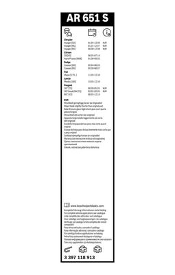 WISCHBLATT BOSCH 3397118913 2