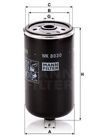 Топливный фильтр MANN-FILTER WK 8030 для KIA VENGA