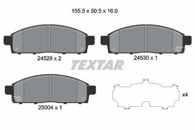 Комплект тормозных колодок, дисковый тормоз TEXTAR 2452901 для FIAT FULLBACK