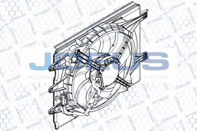 JDEUS EV8A9610 Вентилятор системы охлаждения двигателя  для FIAT 500L (Фиат 500л)