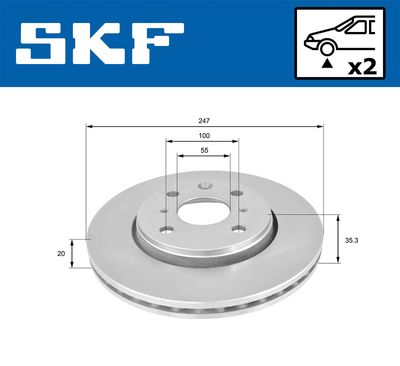 DISC FRANA SKF VKBD80043V2 1