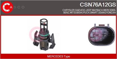 Snímač, teplota nasávaného vzduchu CASCO CSN76A12GS