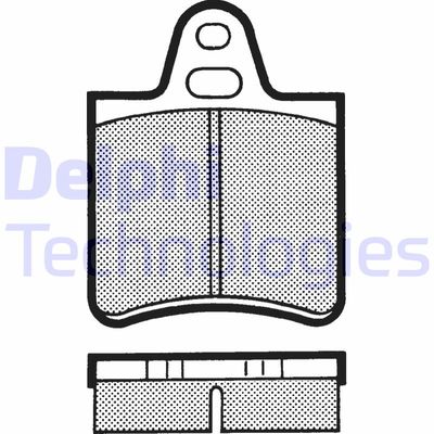 Комплект тормозных колодок, дисковый тормоз DELPHI LP115 для CITROËN C35