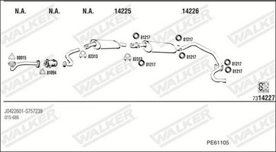 SISTEM DE ESAPAMENT WALKER PE61105