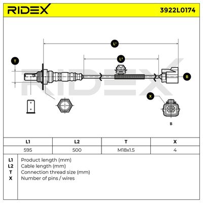 ламбда-сонда RIDEX 3922L0174