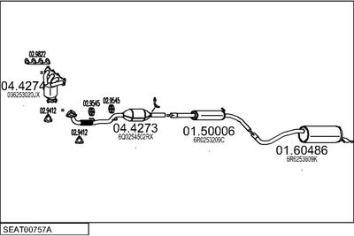 SISTEM DE ESAPAMENT MTS SEAT00757A133075
