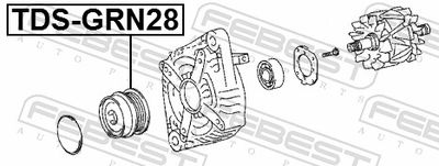 FULIE ALTERNATOR FEBEST TDSGRN28 1