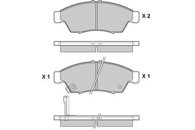 Комплект тормозных колодок, дисковый тормоз E.T.F. 12-1017 для SUZUKI LIANA