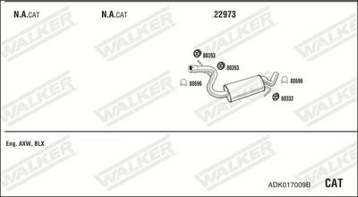 Изпускателна система WALKER ADK017009B