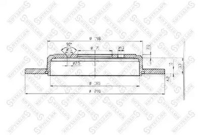 спирачен диск STELLOX 6020-3717-SX