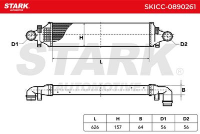 интеркулер (охладител за въздуха на турбината) STARK SKICC-0890261