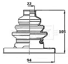 Bellow, drive shaft Borg & Beck BCB6317