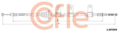 Тросик, cтояночный тормоз COFLE 92.1.MT004 для MITSUBISHI GRANDIS
