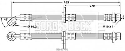 Brake Hose Borg & Beck BBH6781