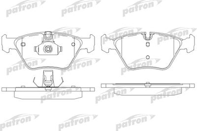 Комплект тормозных колодок, дисковый тормоз PATRON PBP1073 для BMW 5