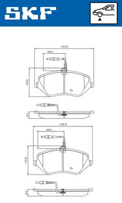 SET PLACUTE FRANA FRANA DISC SKF VKBP80519E 1