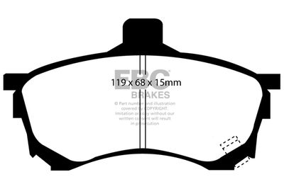 Комплект тормозных колодок, дисковый тормоз EBC Brakes DP1039 для MITSUBISHI CARISMA